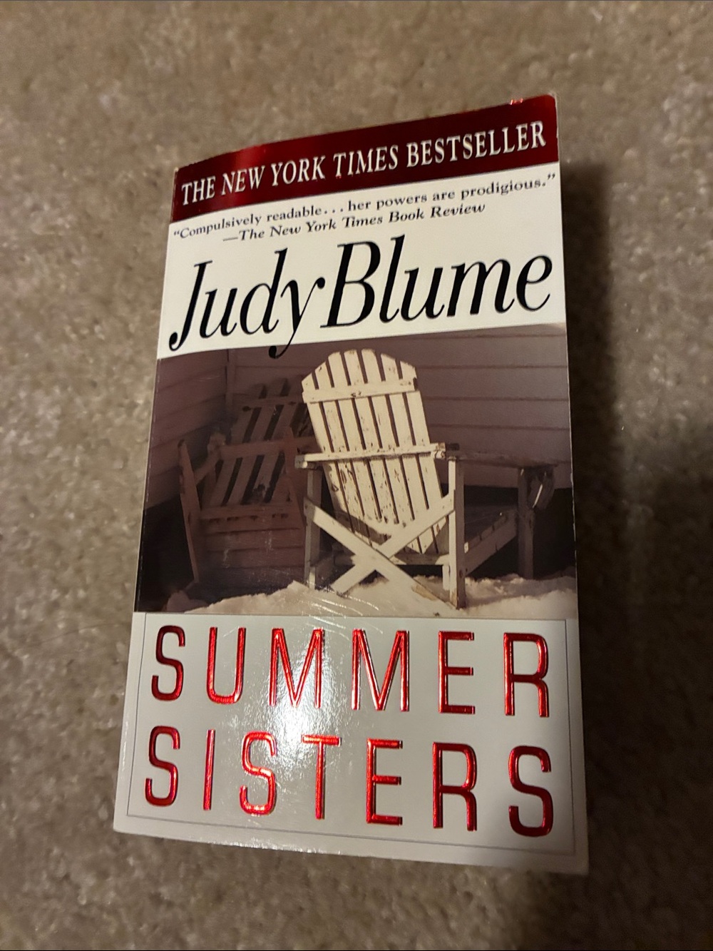 Judy Blume "Summer Sisters" Paperback Book - White & Red Cover